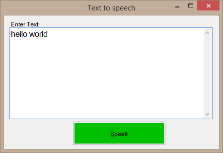Text To Speech Application in Visual Basic.Net