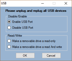 Enable/Disable USB Port using C#