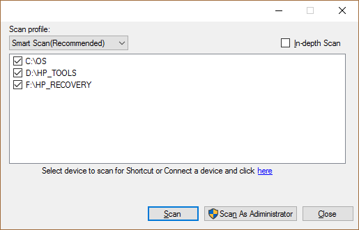 Shortcut Virus Remover using C#