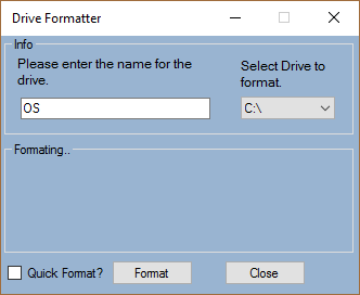 Drive Formatter using C#