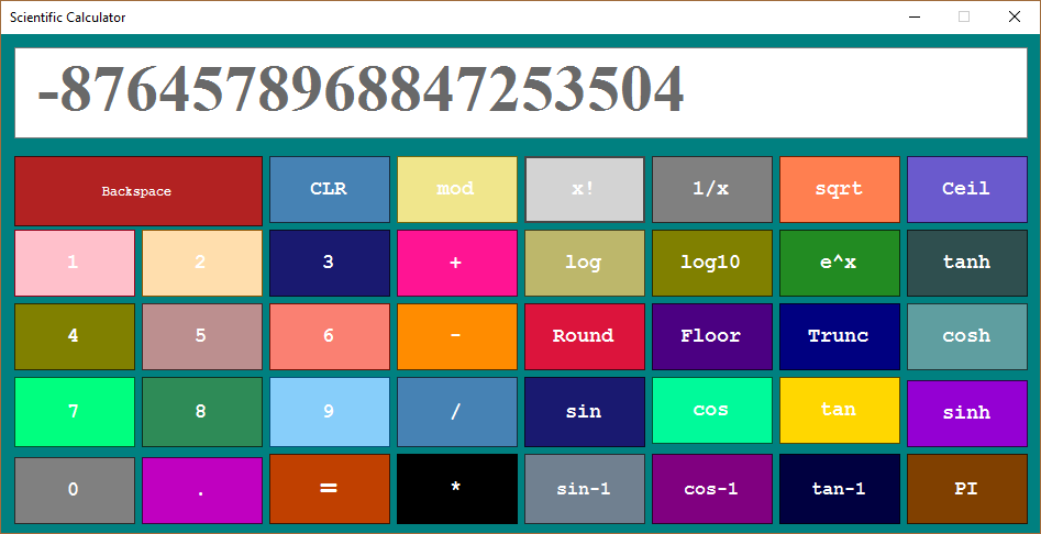 Scientific Calculator using C#